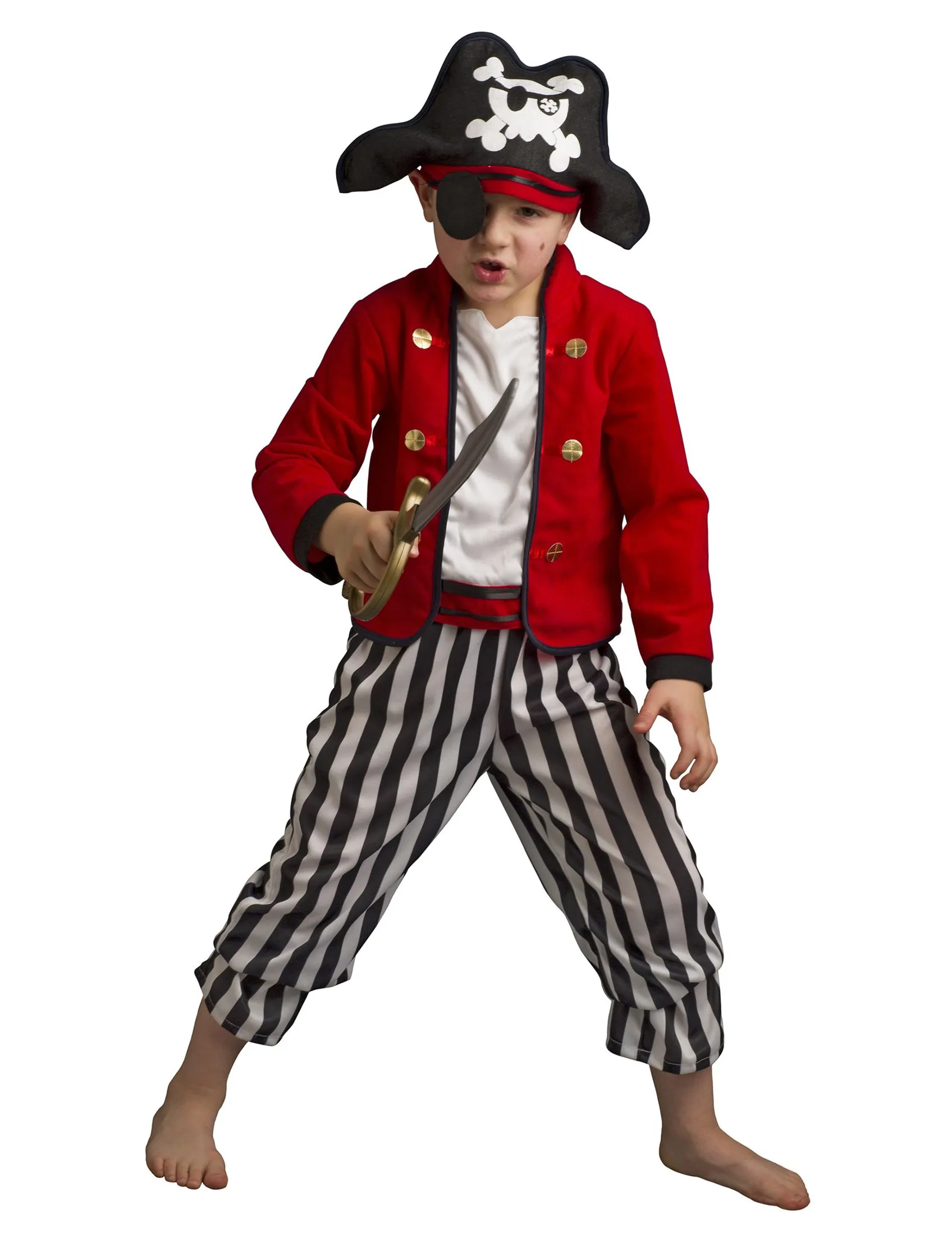 Disfraz de pirata Barba Roja para niño