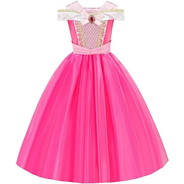 Disfraz de princesa para niñas de 3 a 10 años, color rosa fuerte Rosa hot  pink 3-4 Years, Height 104 cm : Amazon.es: Moda