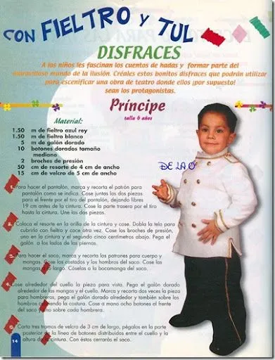 Disfraz de príncipe niño con patrones | IDEAS DISFRAZ Disfraz de príncipe niño con patrones | IDEAS DISFRAZ