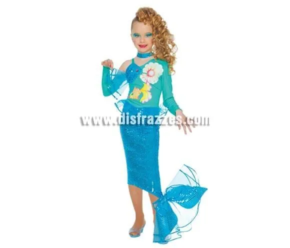 Disfraz barato de Sirena 10-12 años para niña por sólo 15.00 ...