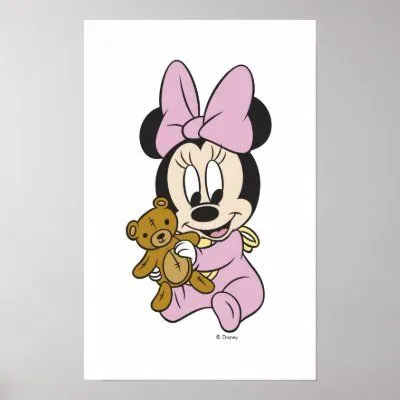Disney Baby Minnie Mouse With Teddy Bear print | Compare price and ...