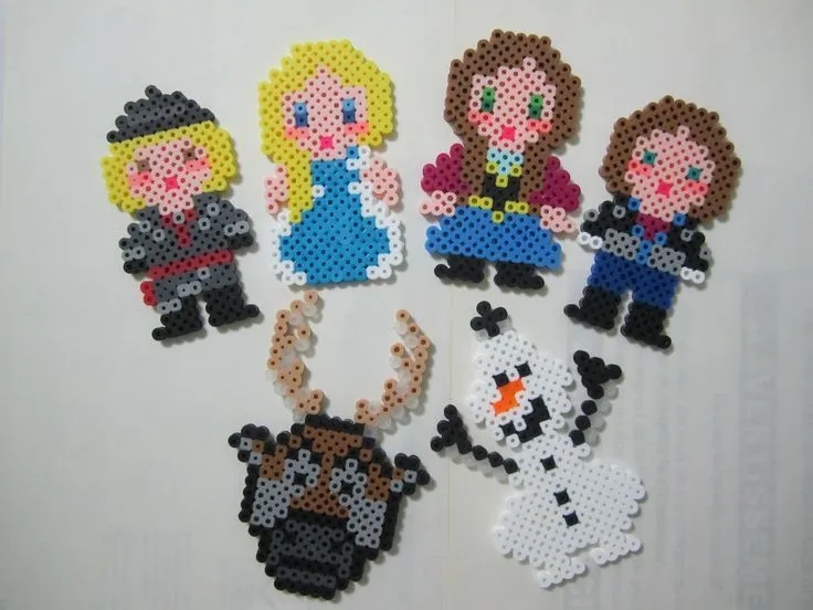 Disney Frozen characters perler beads by Angela Albergo | FROZEN ... Disney Frozen characters perler beads by Angela Albergo | FROZEN ...