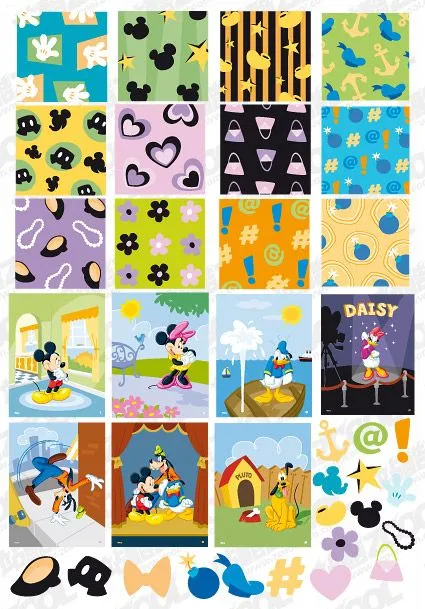 Disney lovely tile vector background material Download Free Vector,