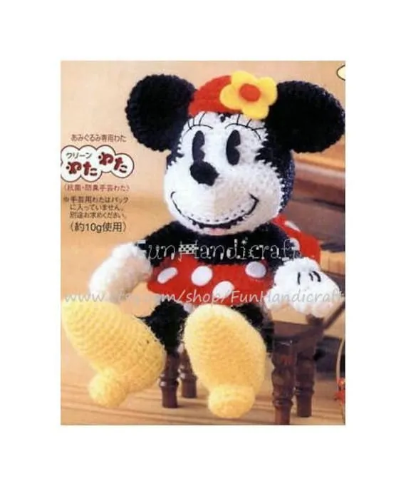 Disney Minnie Mouse Amigurumi Pattern Ebook in by FunHandicraft Disney Minnie Mouse Amigurumi Pattern Ebook in by FunHandicraft