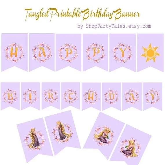 Disney Princesa Rapunzel Tangled Enredada fiesta por ICandyEvents