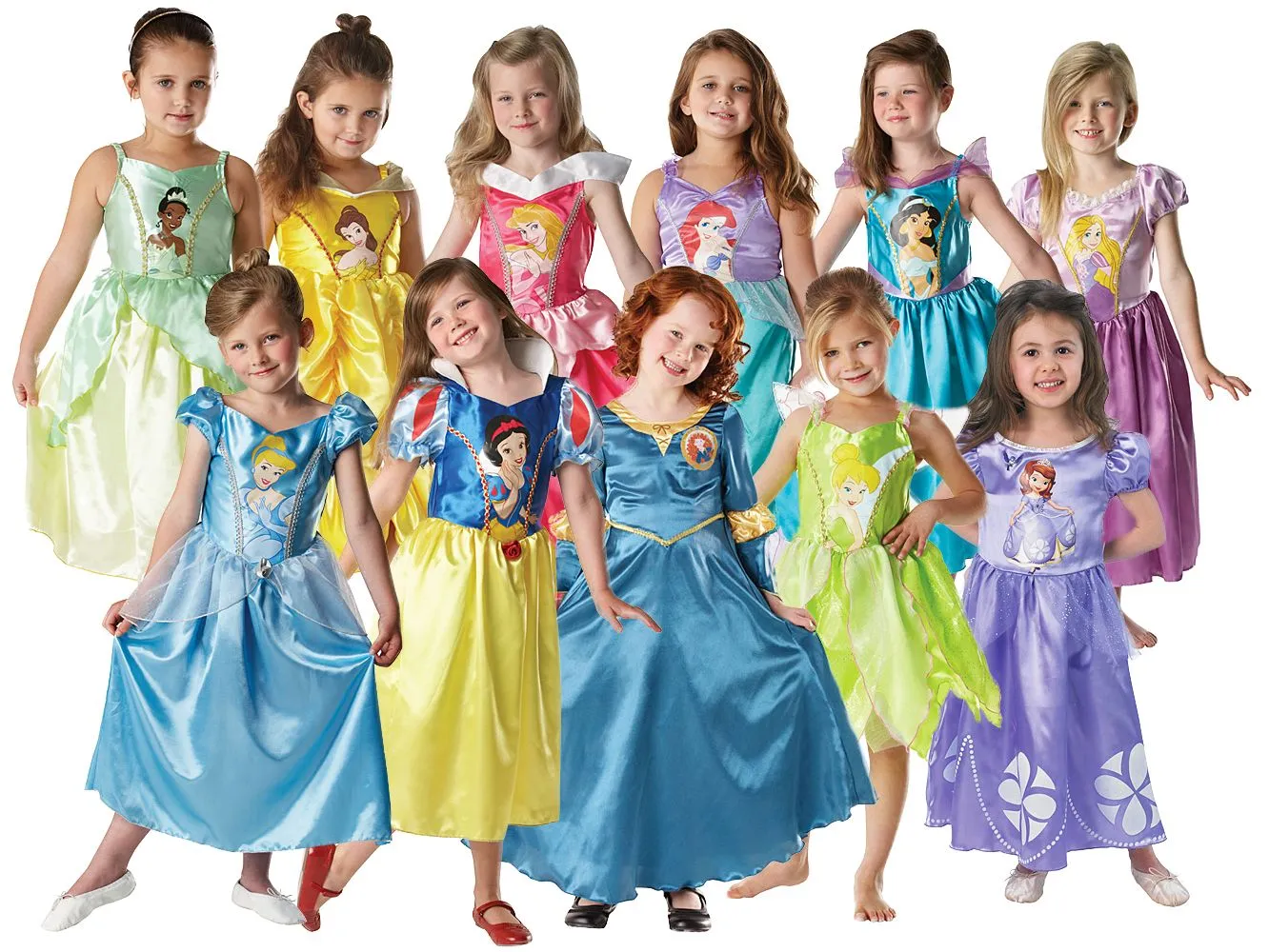Disney Princess Girls Fancy Dress Kids Costume Childrens Child ...