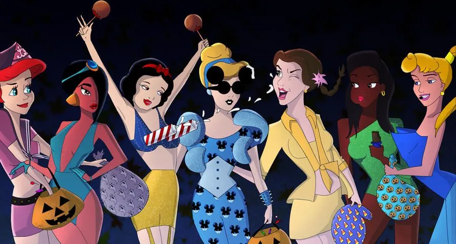 Disney Princesses on Halloween by namehmakki on DeviantArt