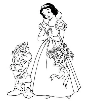 Blancanieves y los 7 enanitos para colorear - Imagui Blancanieves y los 7 enanitos para colorear - Imagui