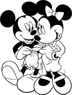 DISNEY VALENTINE COLORNG PAGES WITH MICKEY AND MINNIE
