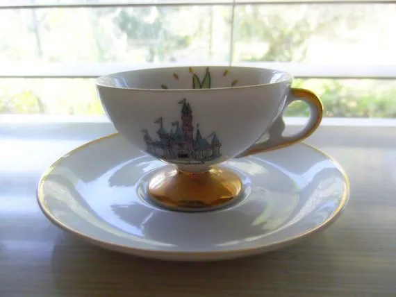 Disneyland Tinkerbell Souvenir Mini China Teacup by devatreasures Disneyland Tinkerbell Souvenir Mini China Teacup by devatreasures