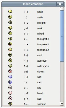Display emoticons as images filter - MoodleDocs