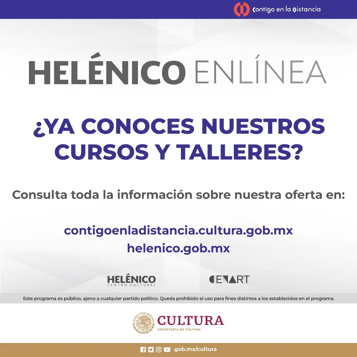 Contigo en la distancia - Cursos y talleres