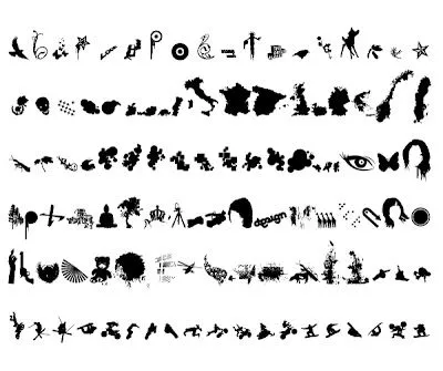  ... siluetas de mapas, manchas, partes del cuerpo o siluetas enteras