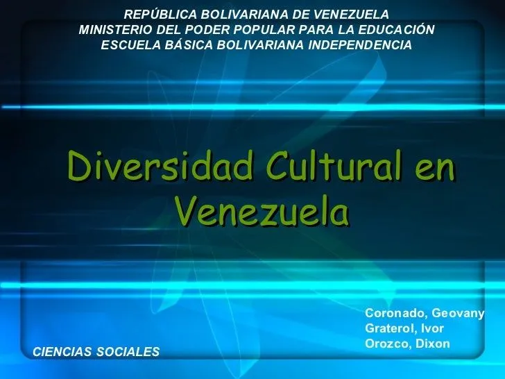 Diversidad Cultural en Venezuela