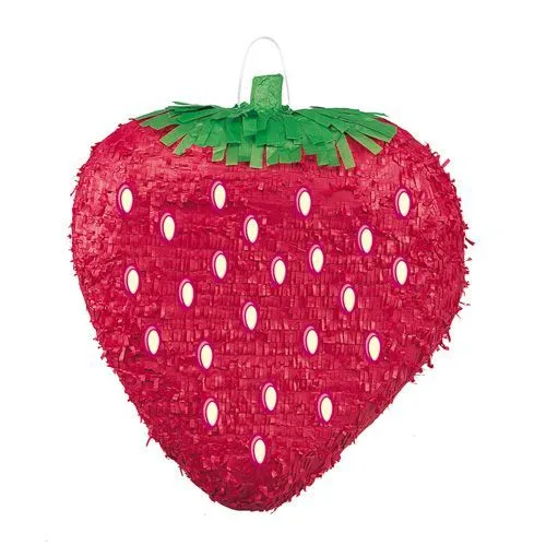Una divertida piñata con forma de fresa, de www.fiestafacil.com ... Una divertida piñata con forma de fresa, de www.fiestafacil.com ...