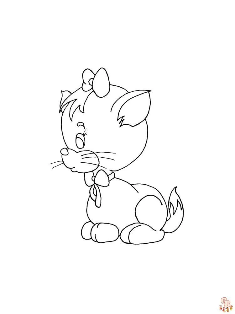 Divertidas dibujos gatos para colorear para niños - GBcolorear Divertidas dibujos gatos para colorear para niños - GBcolorear