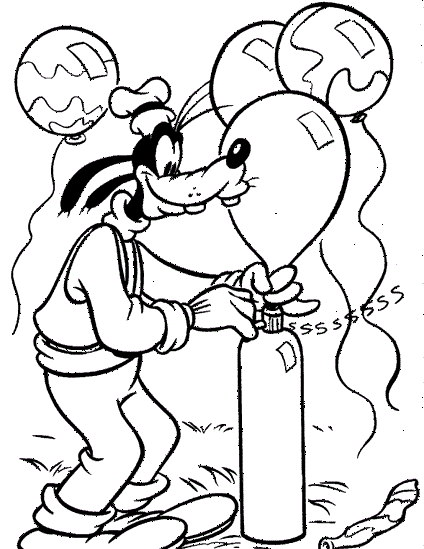 Divertido dibujo Disney para colorear de Goofy, nuestro amigo está ...