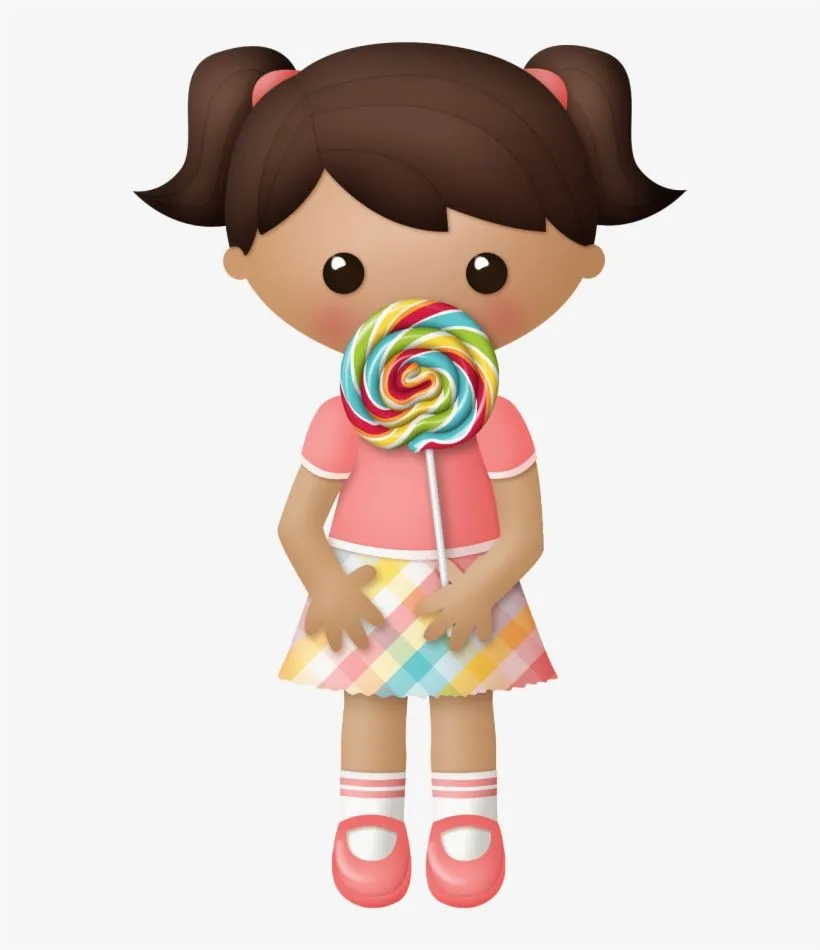 Lo Divertido Del Dulce - Dibujo De Niña Comiendo Dulces Transparent PNG -  558x870 - Free Download on NicePNG