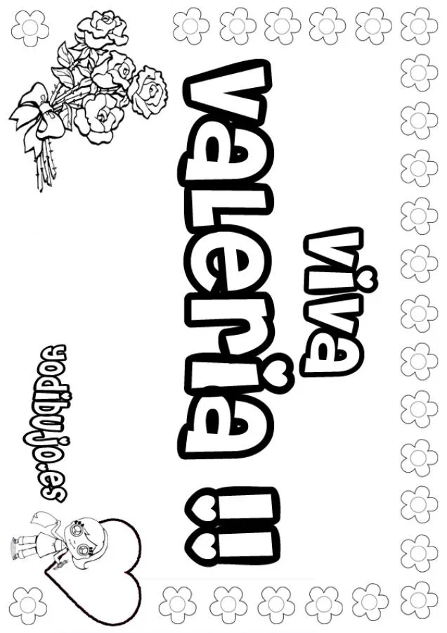 Divertidos nombres para colorear con la letra Divertidos nombres para colorear con la letra