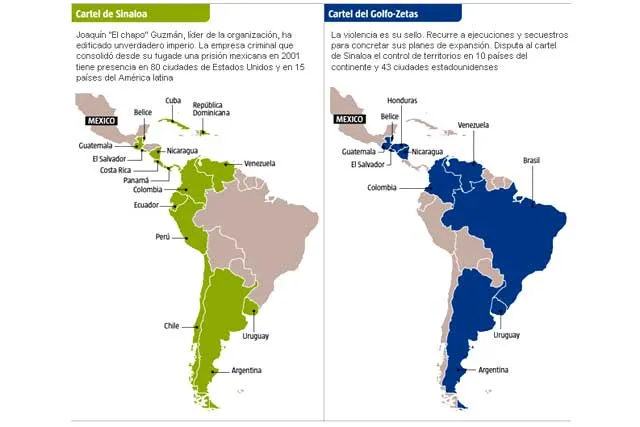 Cómo se dividen El Chapo y los Zetas Centro y Sudamérica? | Excélsior Cómo se dividen El Chapo y los Zetas Centro y Sudamérica? | Excélsior