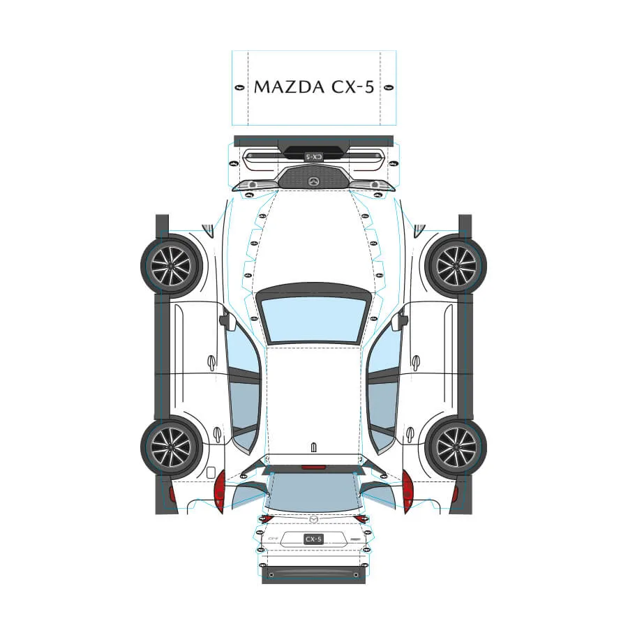 Diviértete armando en papel uno de los modelos de Mazda en papel