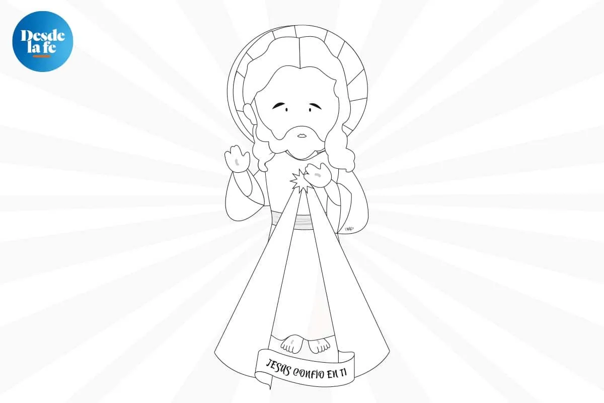 Divina Misericordia para colorear