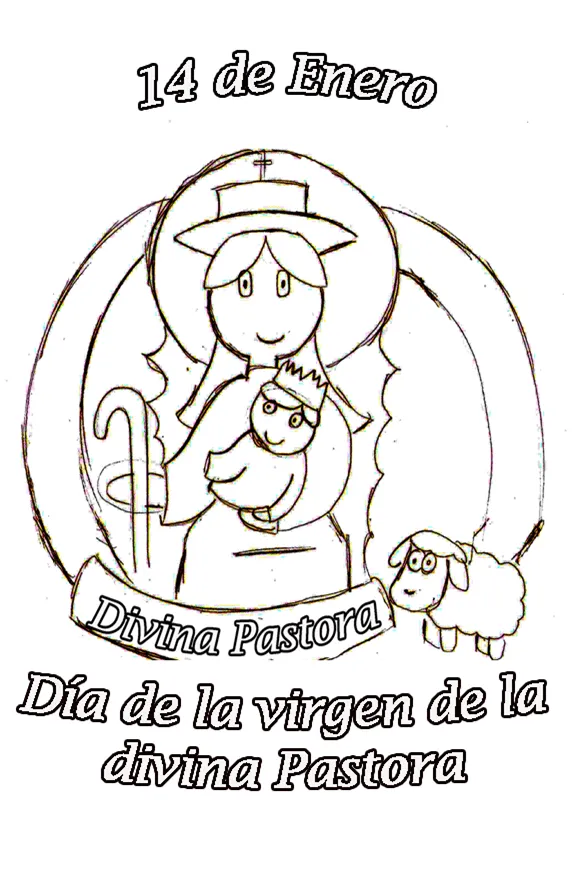 Divina pastora para colorear - Imagui Divina pastora para colorear - Imagui