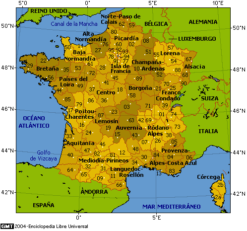 División administrativa de Francia. Artículo de la Enciclopedia. División administrativa de Francia. Artículo de la Enciclopedia.