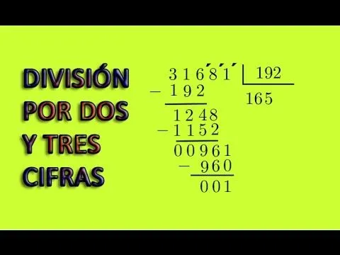 División por dos y tres cifras - YouTube