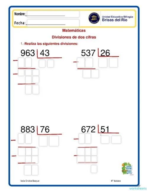 División: fichas interactivas y ejercicios online | TopWorksheets División: fichas interactivas y ejercicios online | TopWorksheets