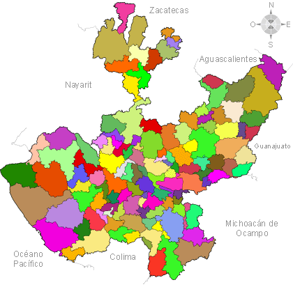 División municipal. Jalisco