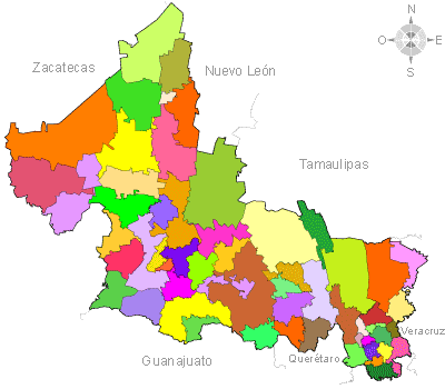 División municipal. San Luis Potosí