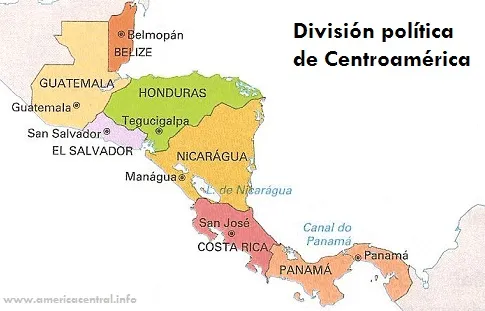 División política de Centroamérica - America Central División política de Centroamérica - America Central