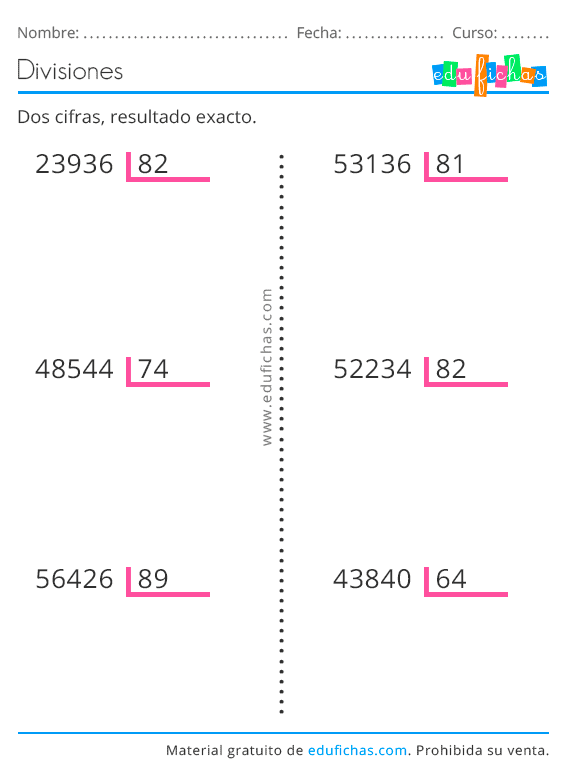 Divisiones de dos cifras | Divisiones de dos cifras, Ejercicios de divisiones, Ejercicios de calculo Divisiones de dos cifras | Divisiones de dos cifras, Ejercicios de divisiones, Ejercicios de calculo