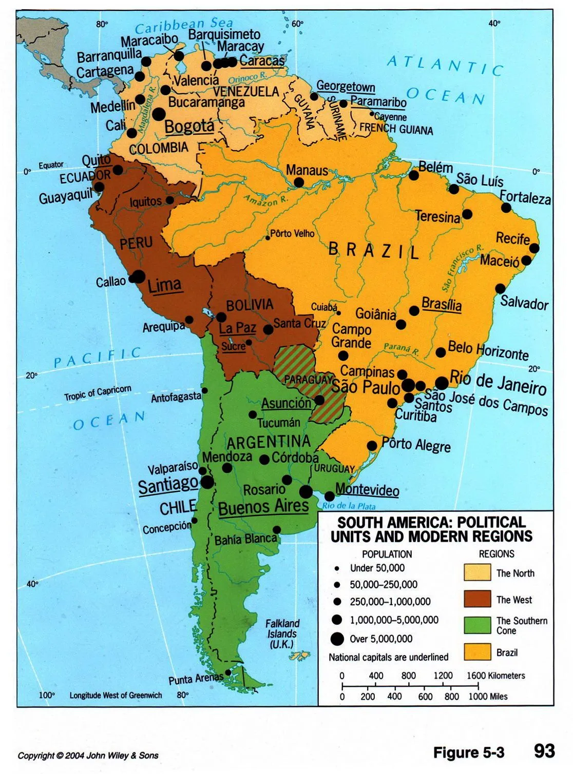 Divisiones políticas y regiones de América del Sur 2004 - Tamaño ... Divisiones políticas y regiones de América del Sur 2004 - Tamaño ...