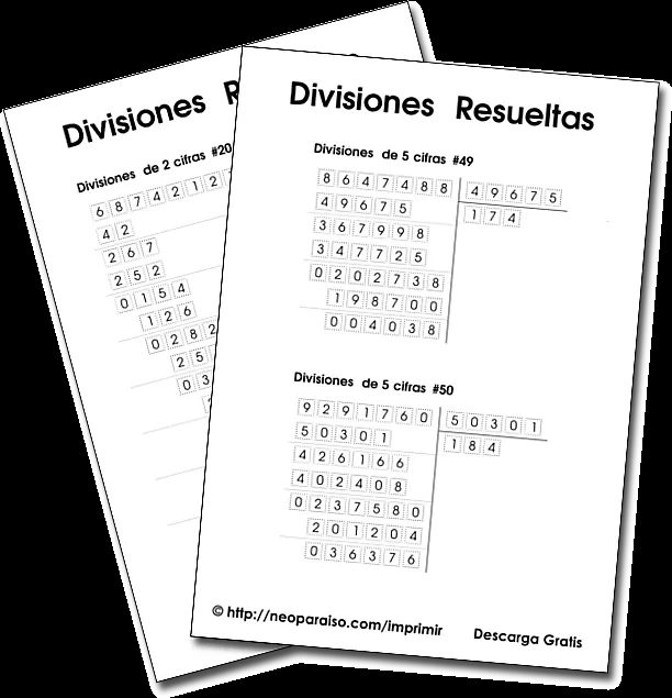 Divisiones Resueltas con procedimiento