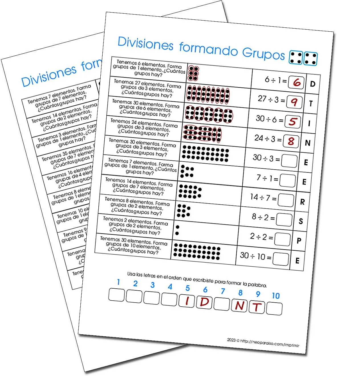 Divisiones Resueltas con procedimiento