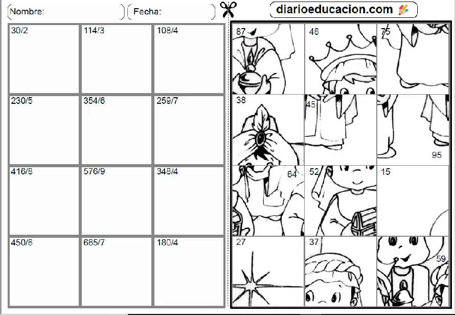 Divisiones: rompecabezas matemático navideños | Diario Educación