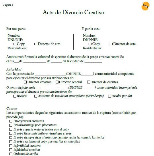 Divorcio para parejas creativas | Una pausa para la publicidad Divorcio para parejas creativas | Una pausa para la publicidad