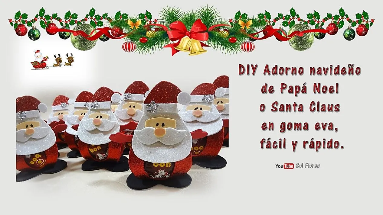DIY Adorno navideño de Papá Noel o Santa Claus en goma eva, fácil y rápido. DIY Adorno navideño de Papá Noel o Santa Claus en goma eva, fácil y rápido.