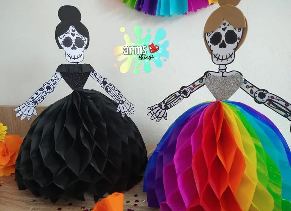 DIY: Adornos Halloween Calaveritas Vestidas.✨// Hazlo tu mismo ❤️