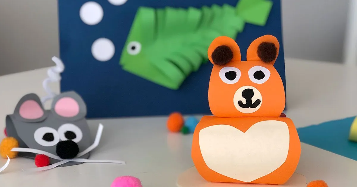 DIY: 3 Animales con papel de colores | Fixo Kids