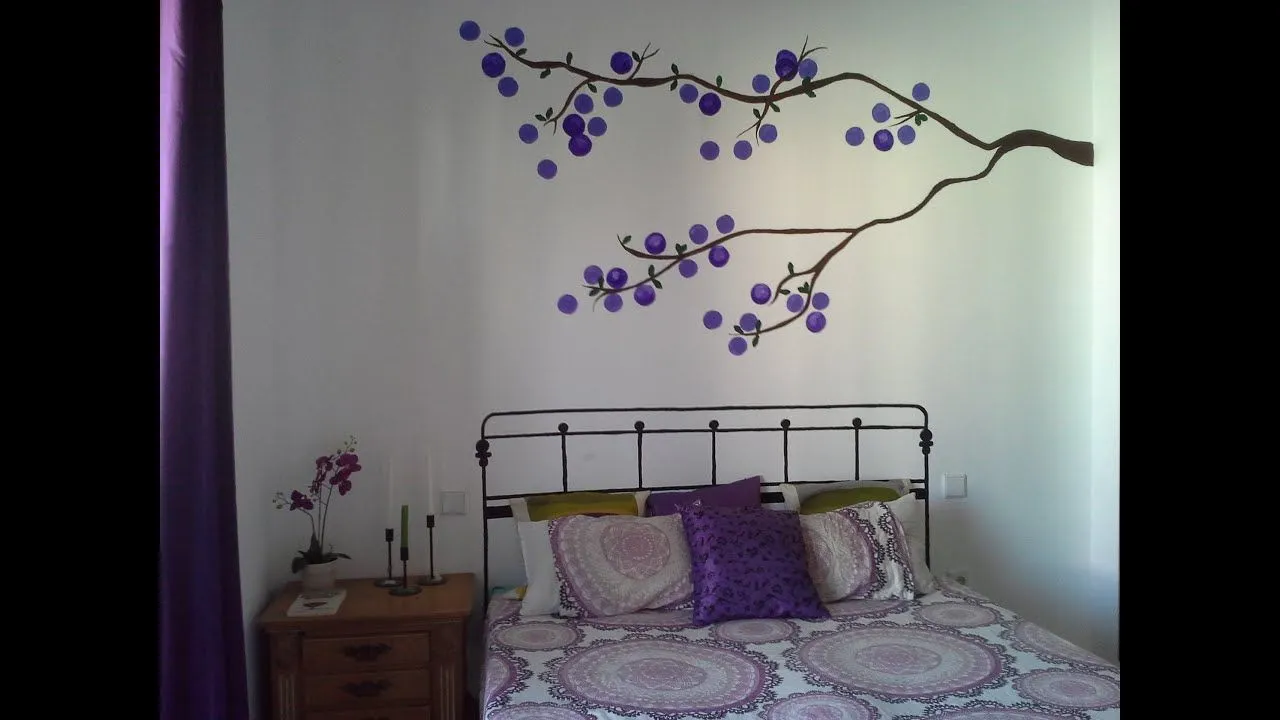 DIY Arbol y cabecero pintado en pared - YouTube DIY Arbol y cabecero pintado en pared - YouTube