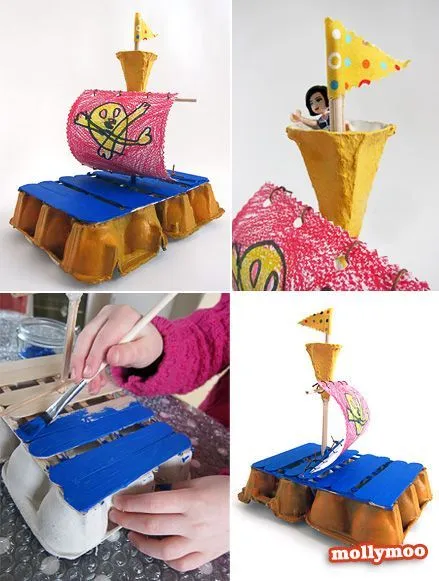 DIY: Un barco pirata de un cartón de huevos - Juguetes DIY: Un barco pirata de un cartón de huevos - Juguetes