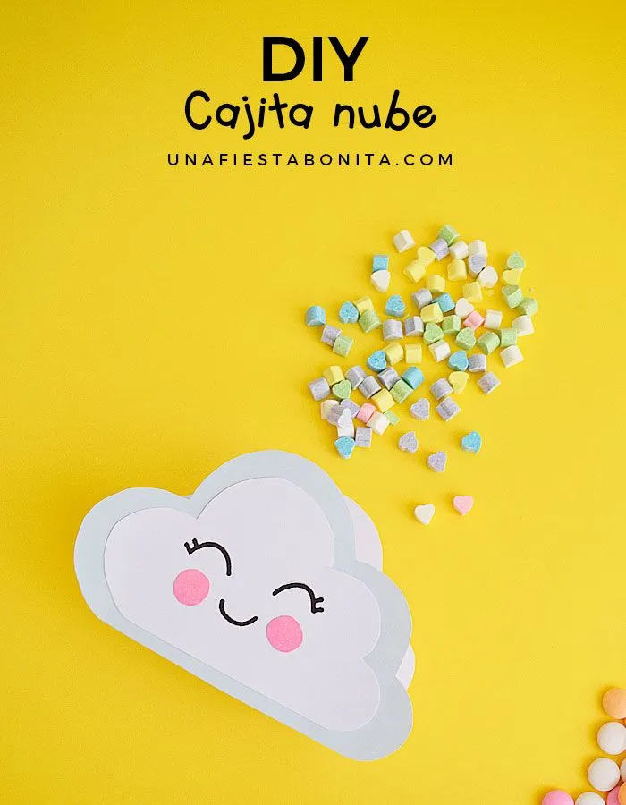 DIY – Cajita en forma de nube para dulces – Una Fiesta Bonita DIY – Cajita en forma de nube para dulces – Una Fiesta Bonita