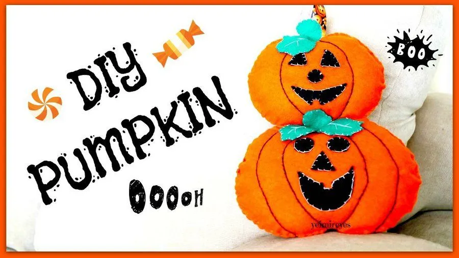 DIY Calabazas de fieltro para Halloween | Manualidades DIY Calabazas de fieltro para Halloween | Manualidades