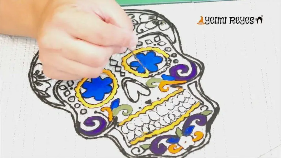 DIY Calavera mexicana vitral Día de los Muertos | Manualidades DIY Calavera mexicana vitral Día de los Muertos | Manualidades