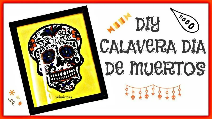DIY Calavera mexicana vitral Día de los Muertos | Manualidades DIY Calavera mexicana vitral Día de los Muertos | Manualidades