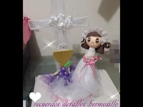 DIY como hacer Centro de mesa Fofucha primera comunion - YouTube DIY como hacer Centro de mesa Fofucha primera comunion - YouTube