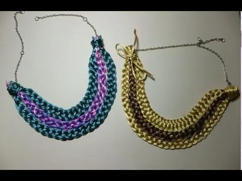 DIY. Collares étnico con cola de ratón. - YouTube